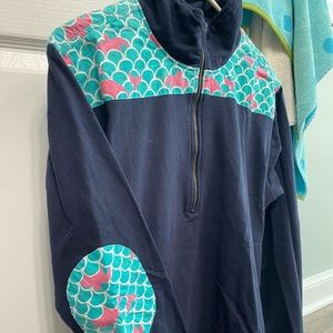Simply Southern whale half zip pullover